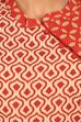 Dark Maroon Straight Cotton Kurta image number 3