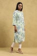 Black Viscose Rayon Printed Straight Kurta image number 4