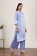 Blue Rayon Viscose Rayon Kurta Pants Set image number 5
