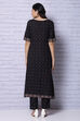 Black Viscose A Line Kurta image number 6