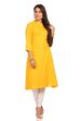 Yellow Straight Cotton Kurta image number 0