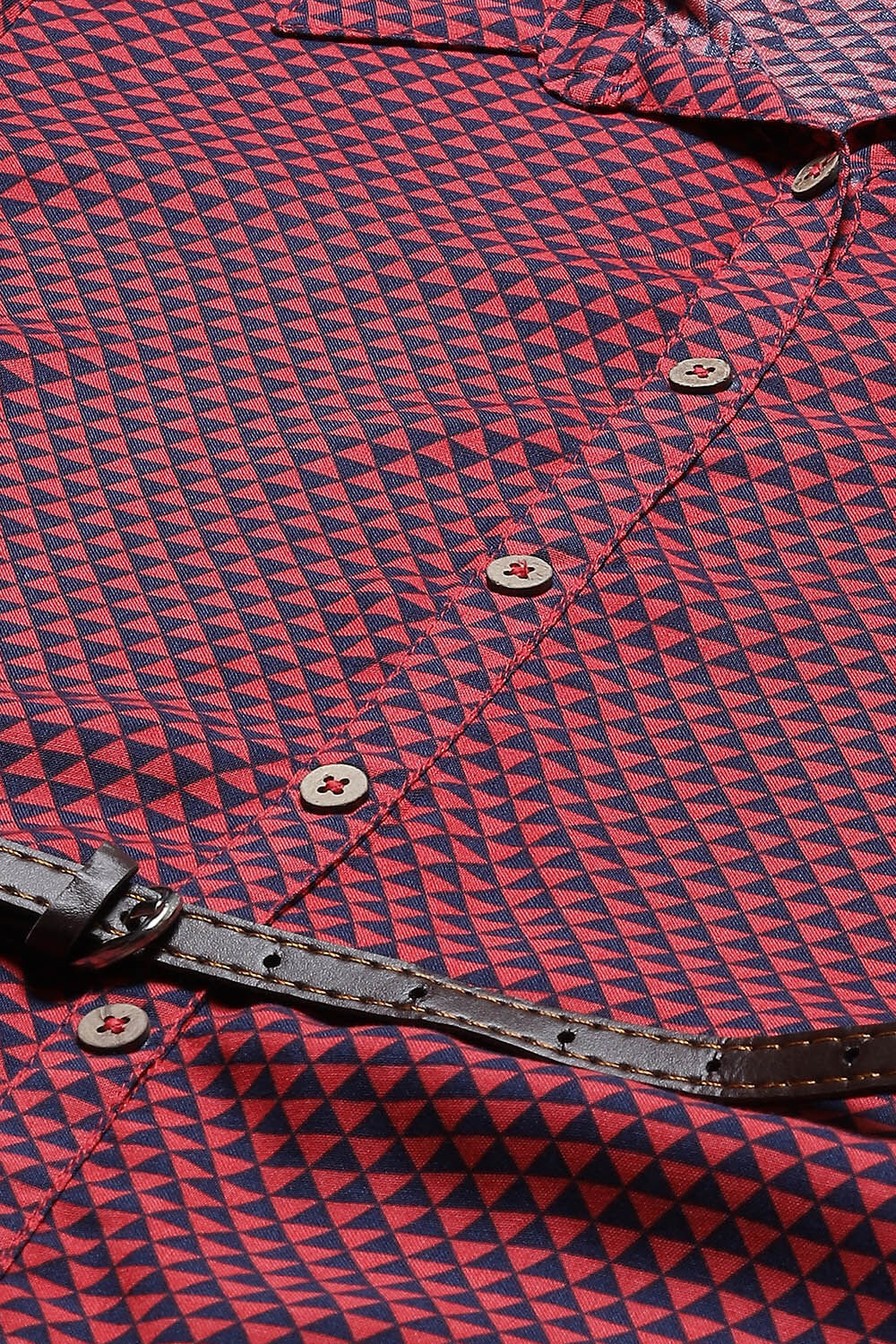 Maroon LIVA Straight Dress image number 1