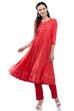 Coral Kalidar Viscose Kurta image number 0