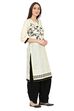 Beige Straight Cotton Kurta image number 2