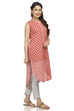 Red Viscose Straight Kurta image number 2