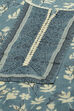 Blue Cambric Printed Straight Kurta image number 1