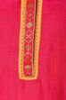 Pink Flared Polyester Kurta image number 1