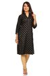 Black Straight Viscose Kurta image number 2