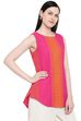 Pink Cotton Straight Top image number 3