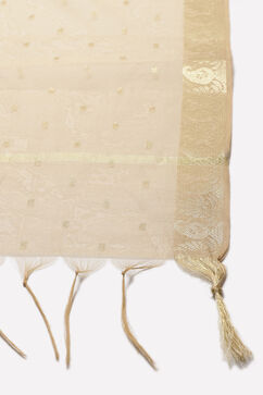 Gold Art Silk Dupatta image number 1