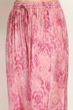 Pink Printed Straight Co-ord Set image number 2