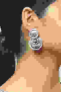 Dual Oxidised Alloy Earrings image number 1