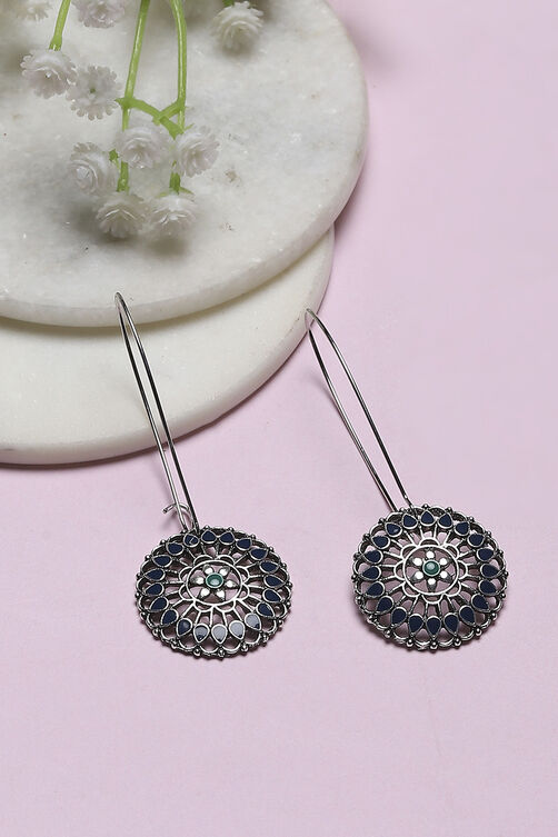 Dark Blue Oxidize Alloy Danglers image number 0