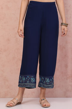 Indigo LIVA Palazzo Pants image number 5