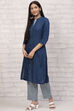 Fuschia Straight Printed Suit Set image number 3