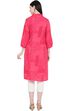 Pink Viscose Straight Kurta image number 4
