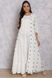 Off White Cotton Front Open Dress image number 0