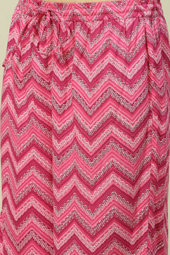 Pink LIVA Woven Straight Kurta Suit Set image number 2