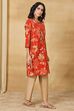 Black Viscose Blend Straight Printed Kurta image number 5