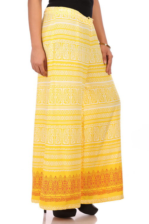 Yellow Cotton  Palazzo image number 1