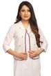 White Straight Viscose Rayon Jacket image number 0