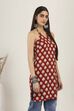 Red Rayon Straight Kurtas image number 4
