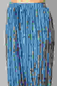 Blue LIVA Straight Printed Kurta Palazzo Suit Set image number 2