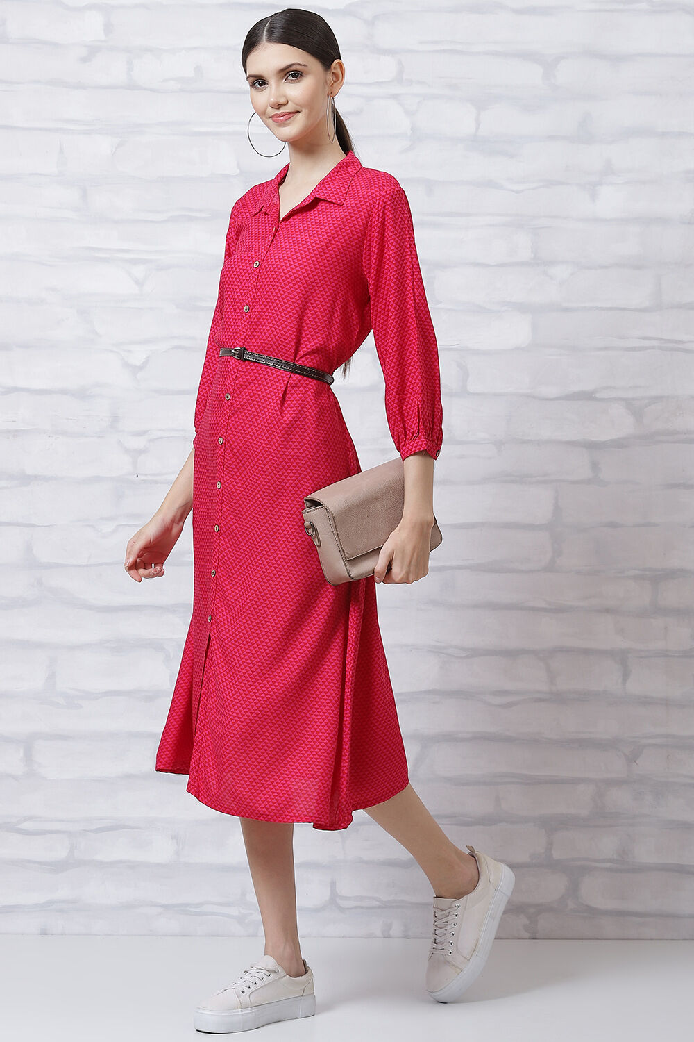 Fuchsia LIVA Straight Dress image number 5