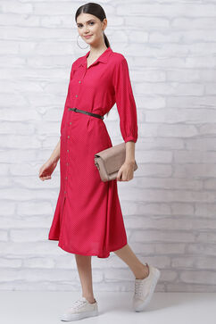 Fuchsia LIVA Straight Dress image number 5