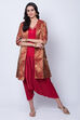 Yellow Polyester Viscose Straight Suit Set image number 0