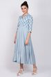 Grey Viscose Kalidar Dress image number 2