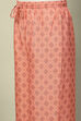 Coral Floral Printed Straight Kurta Palazzo Set image number 2