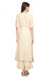 Ecru Flared Viscose Dress image number 4