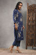 Green Viscose Blend Printed Straight Kurta Pants Set image number 5