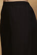 Black Viscose Blend Straight Printed Kurta Pants Set image number 2
