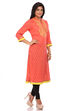 Pink Cotton Kalidar Kurta image number 2