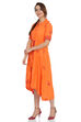 Coral Flared Viscose Dress image number 1