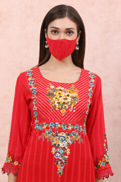 Red Viscose Mask image number 0