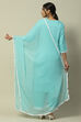 Coral Poly Chiffon Solid Crinkled Dupatta image number 2