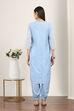 Blue Cotton Straight Suit Sets image number 4
