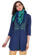 Turquoise Poly Cotton Scarf image number 0