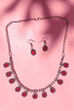 Red Metal Brass Necklace image number 0