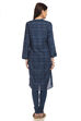 Indigo Straight Cotton Kurta image number 5