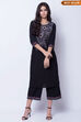 Black Cotton And Flex Straight Kurta image number 0