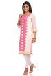 Beige Straight Cotton Kurta image number 3