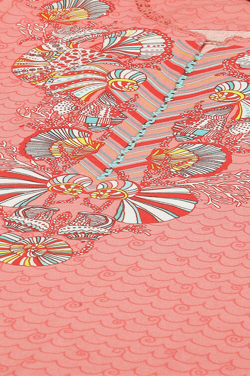 Coral LIVA Straight Kurta image number 1