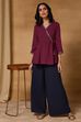 Red Viscose Blend Regular Printed Top image number 0