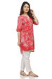 Pink Straight High Low Viscose Kurta image number 2