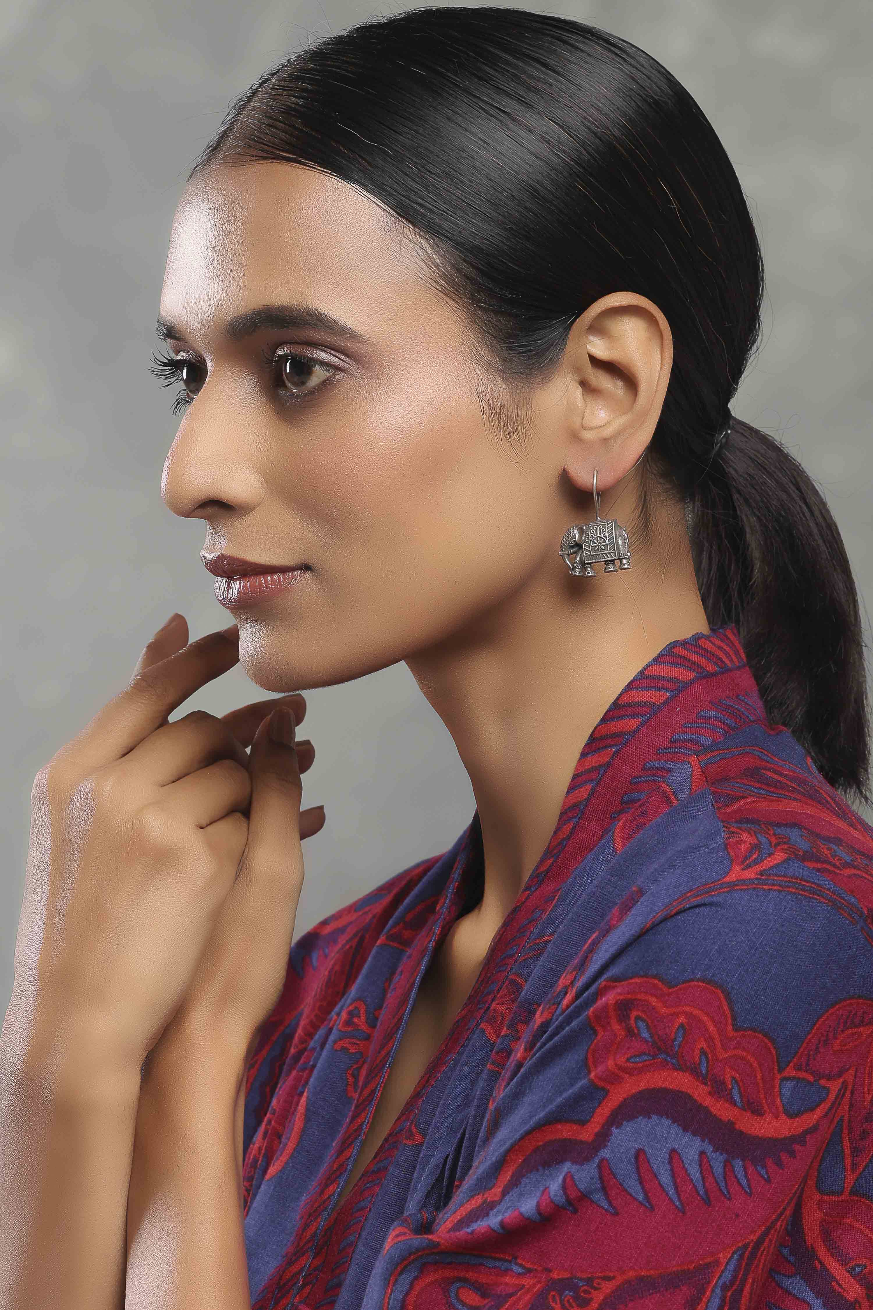 Oxidised Brass Drop & Danglers image number 3