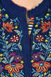 Indigo Straight Viscose Kurta image number 3